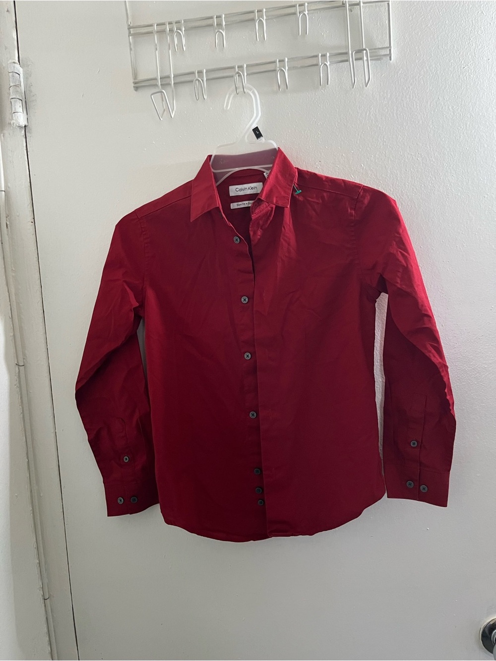 Calvin Klein Red Button-Down Dress Shirt